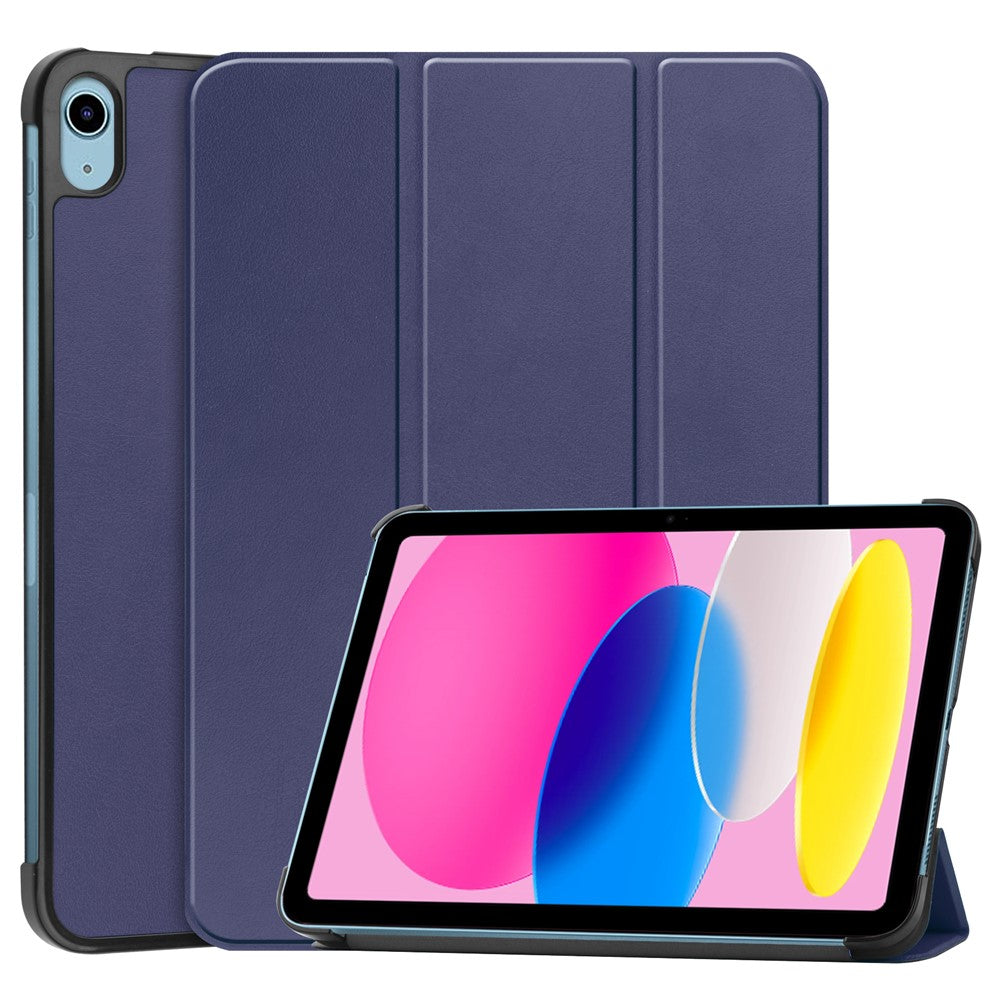 Til iPad (2025)/10.9 (2022) cover: Anti-drop læder tri-fold stander tabletcover