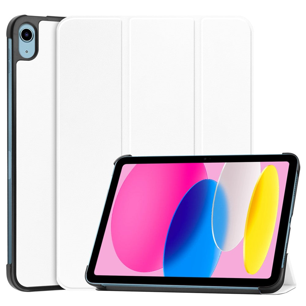 Til iPad (2025)/10.9 (2022) cover: Anti-drop læder tri-fold stander tabletcover