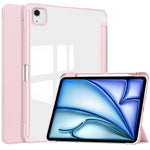 For iPad Air 13 (2026) / (2025) / (2024) Case Clear Acrylic Leather Tablet Cover Support Auto Sleep / Wake