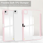 For iPad Air 13 (2026) / (2025) / (2024) Case Clear Acrylic Leather Tablet Cover Support Auto Sleep / Wake