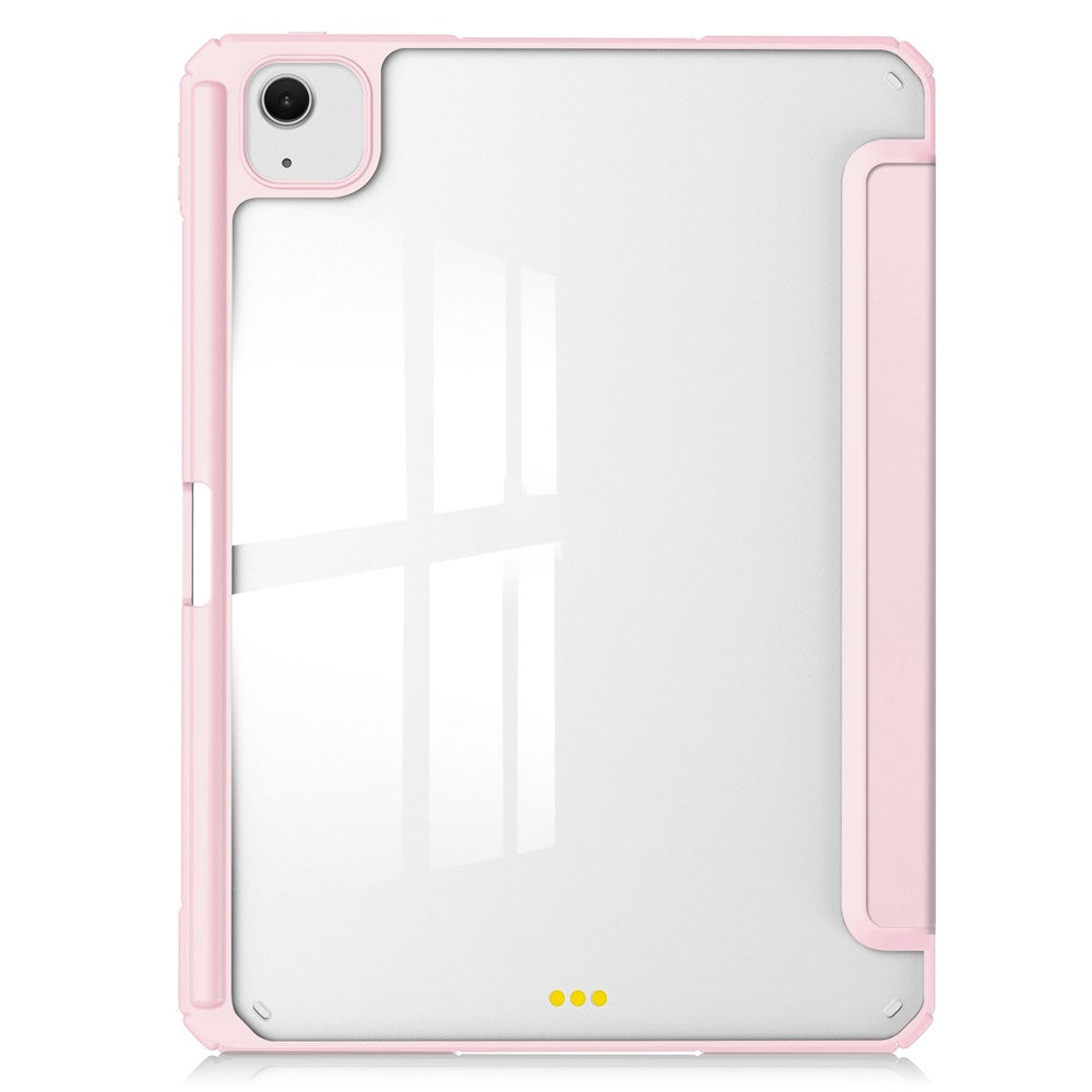 For iPad Air 13 (2026) / (2025) / (2024) Case Clear Acrylic Leather Tablet Cover Support Auto Sleep / Wake