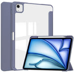 For iPad Air 13 (2026) / (2025) / (2024) Case Clear Acrylic Leather Tablet Cover Support Auto Sleep / Wake