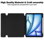For iPad Air 13 (2026) / (2025) / (2024) Case 360-Degree Rotary Stand PU Leather + Acrylic Tablet Cover with Keyboard