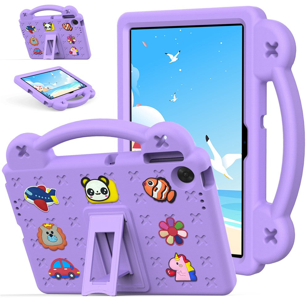 For Lenovo Tab TB311FU Case Kids Cartoon Patterns Hand Grip Kickstand Tablet EVA Cover