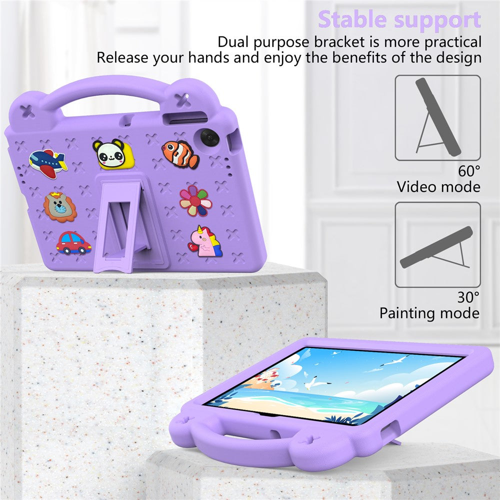 For Lenovo Tab TB311FU Case Kids Cartoon Patterns Hand Grip Kickstand Tablet EVA Cover