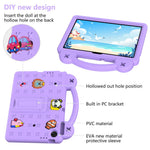 For Lenovo Tab TB311FU Case Kids Cartoon Patterns Hand Grip Kickstand Tablet EVA Cover