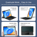 For Huawei Hi MatePad 11.5 2024 Leather Case + Bluetooth-Compatible Keyboard with Backlight Trackpad
