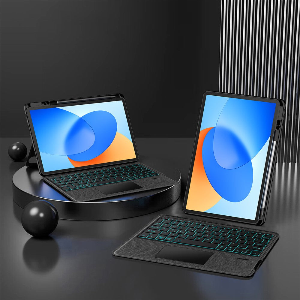 For Huawei Hi MatePad 11.5 2024 Leather Case + Bluetooth-Compatible Keyboard with Backlight Trackpad