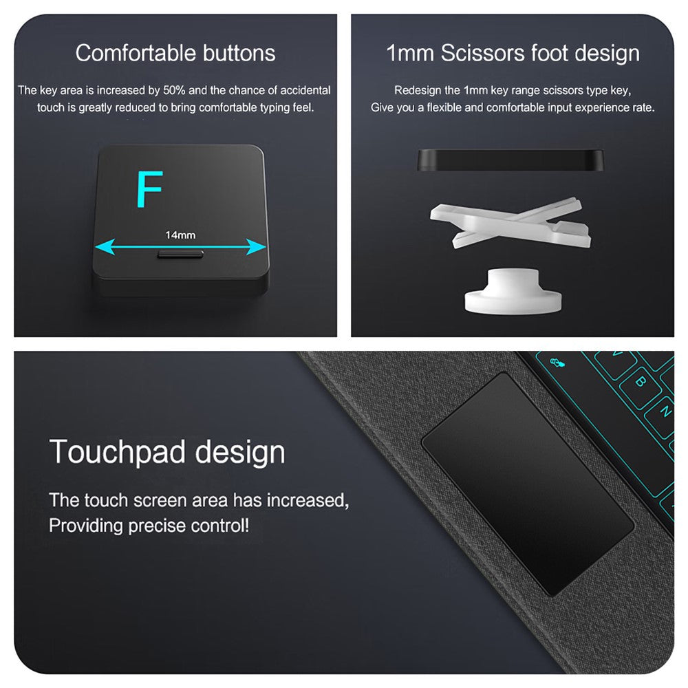 For Huawei Hi MatePad 11.5 2024 Leather Case + Bluetooth-Compatible Keyboard with Backlight Trackpad