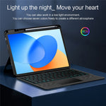 For Huawei Hi MatePad 11.5 2024 Leather Case + Bluetooth-Compatible Keyboard with Backlight Trackpad