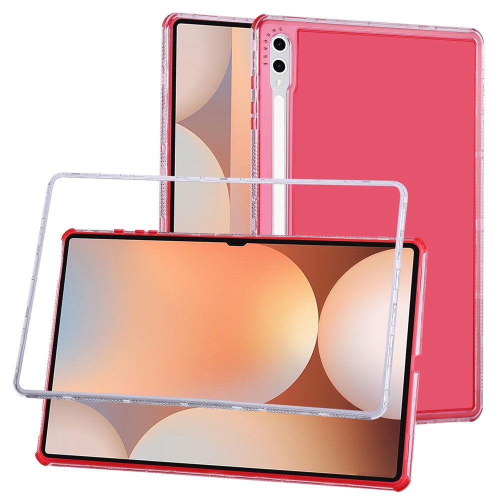 Til Samsung Galaxy Tab S9 Ultra / S8 Ultra Gennemsigtigt Cover 3-i-1 PC + TPU Stødsikkert Tabletcover