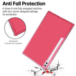 Til Samsung Galaxy Tab S9 Ultra / S8 Ultra Gennemsigtigt Cover 3-i-1 PC + TPU Stødsikkert Tabletcover