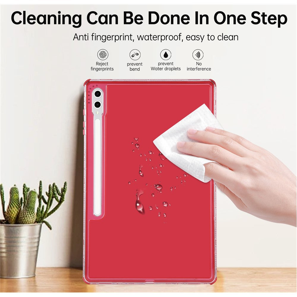 Til Samsung Galaxy Tab S9 Ultra / S8 Ultra Gennemsigtigt Cover 3-i-1 PC + TPU Stødsikkert Tabletcover