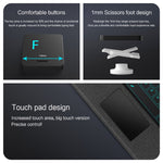 Läderfodral till Oppo Pad 3 + Bluetooth-kompatibelt tangentbord med bakgrundsbelyst styrplatta