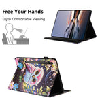 For Samsung Galaxy Tab S10 FE / S9 FE / S9 Tablet Case Litchi Texture Pattern Printing Leather Cover with Card Holder