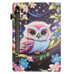 For Samsung Galaxy Tab S10 FE / S9 FE / S9 Tablet Case Litchi Texture Pattern Printing Leather Cover with Card Holder