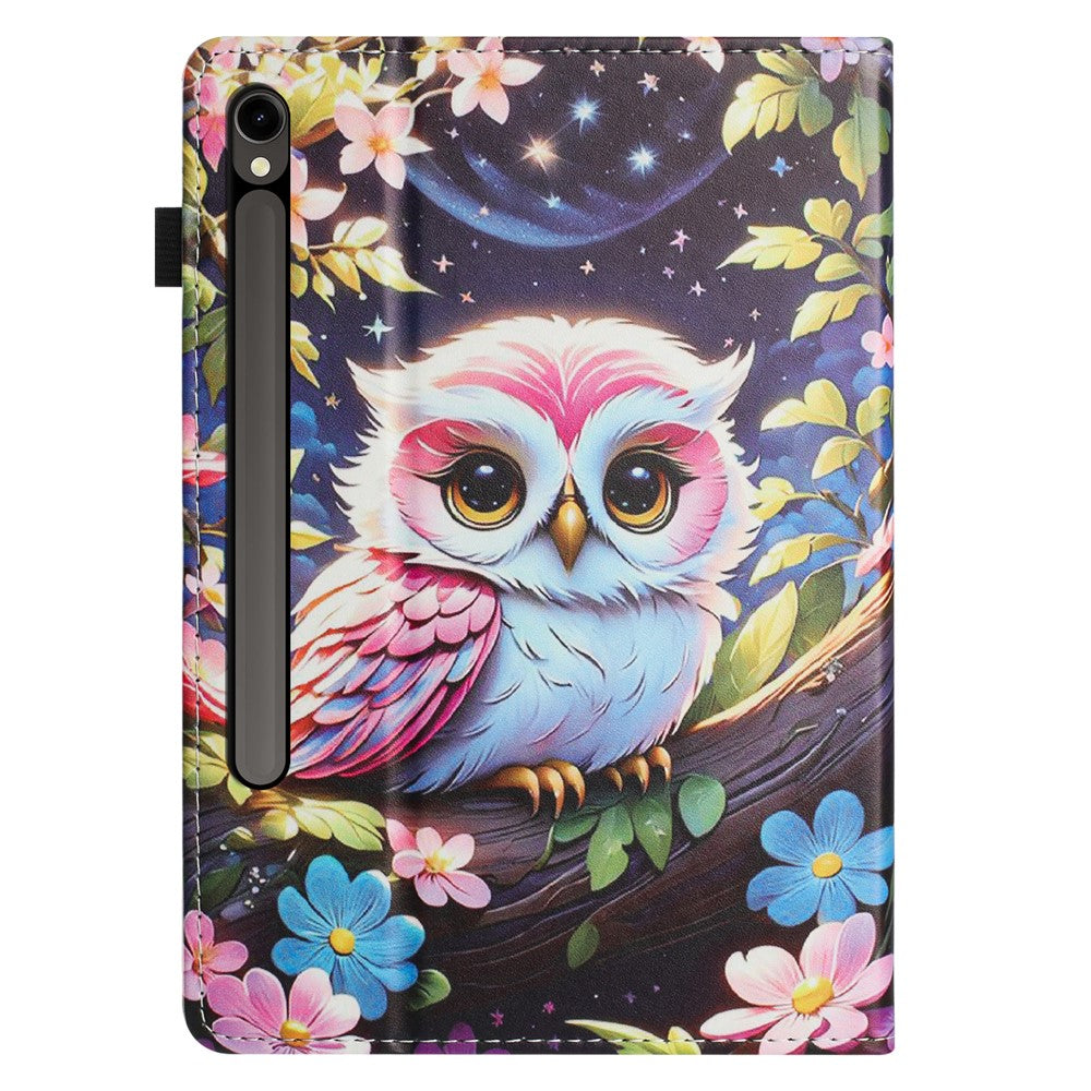 For Samsung Galaxy Tab S10 FE / S9 FE / S9 Tablet Case Litchi Texture Pattern Printing Leather Cover with Card Holder