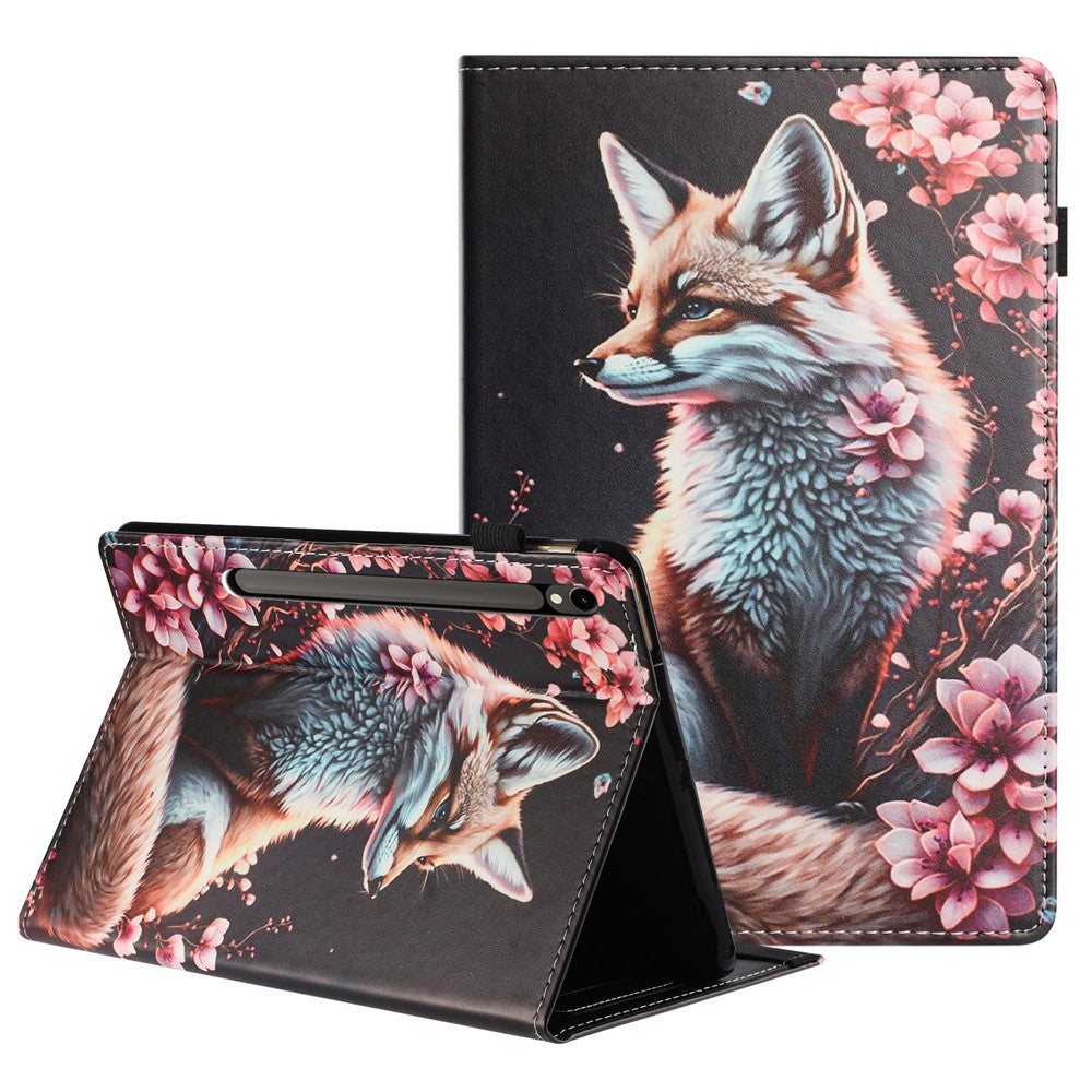 For Samsung Galaxy Tab S10 FE / S9 FE / S9 Tablet Case Litchi Texture Pattern Printing Leather Cover with Card Holder