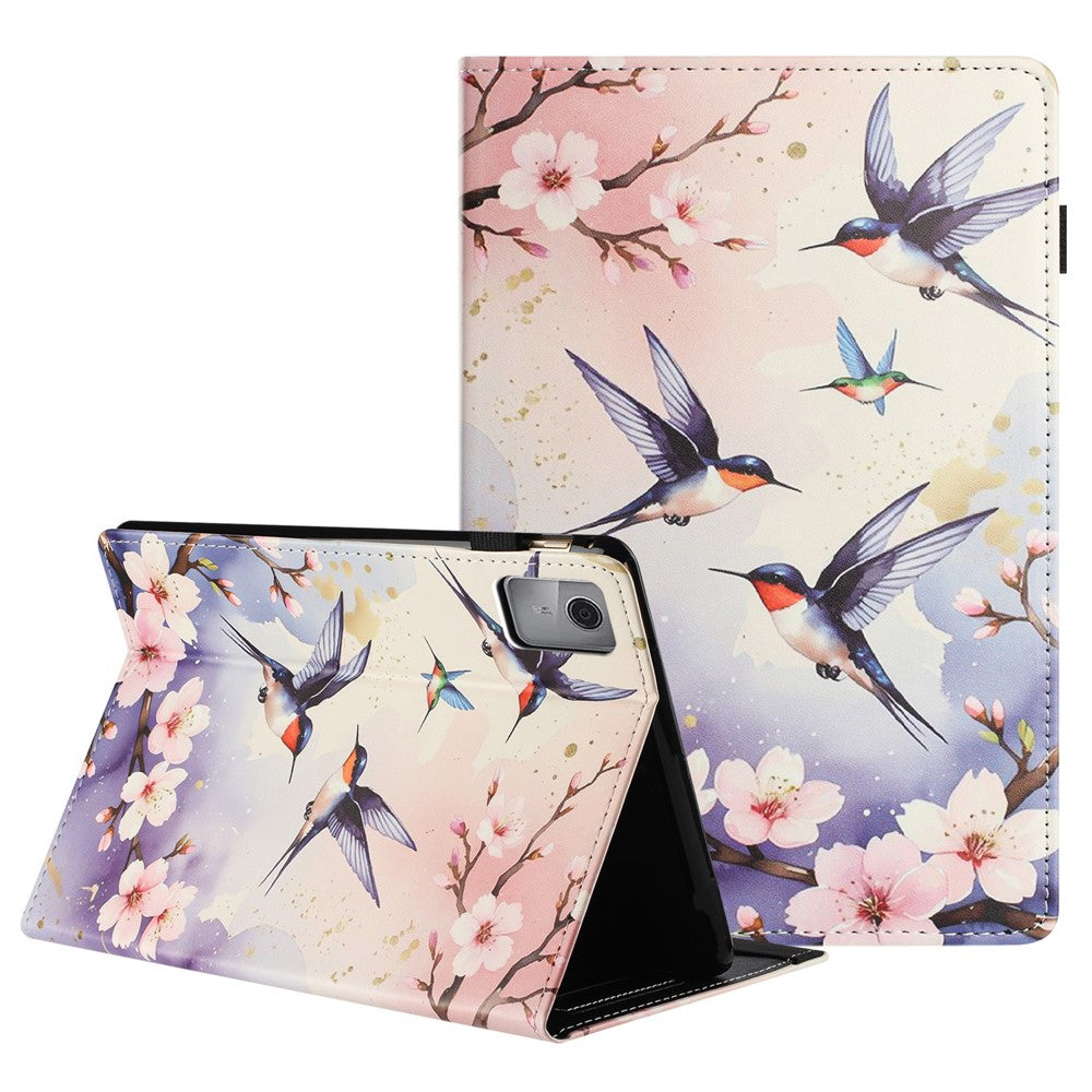 For Lenovo Tab M11 Tablet Case Litchi Texture Pattern Printing Leather Cover Auto Sleep  /  Wake with Card Holder