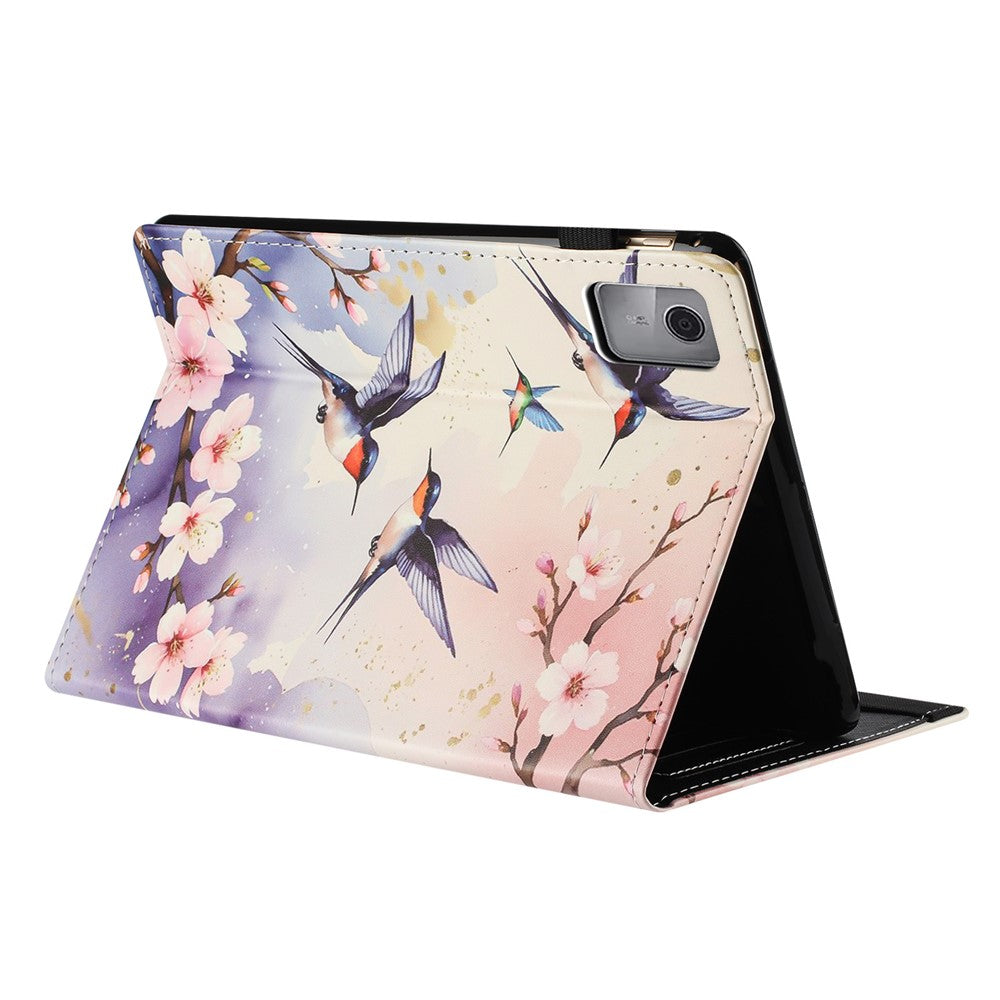 For Lenovo Tab M11 Tablet Case Litchi Texture Pattern Printing Leather Cover Auto Sleep  /  Wake with Card Holder