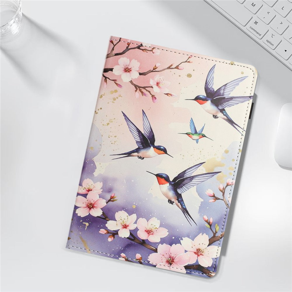 For Lenovo Tab M11 Tablet Case Litchi Texture Pattern Printing Leather Cover Auto Sleep  /  Wake with Card Holder