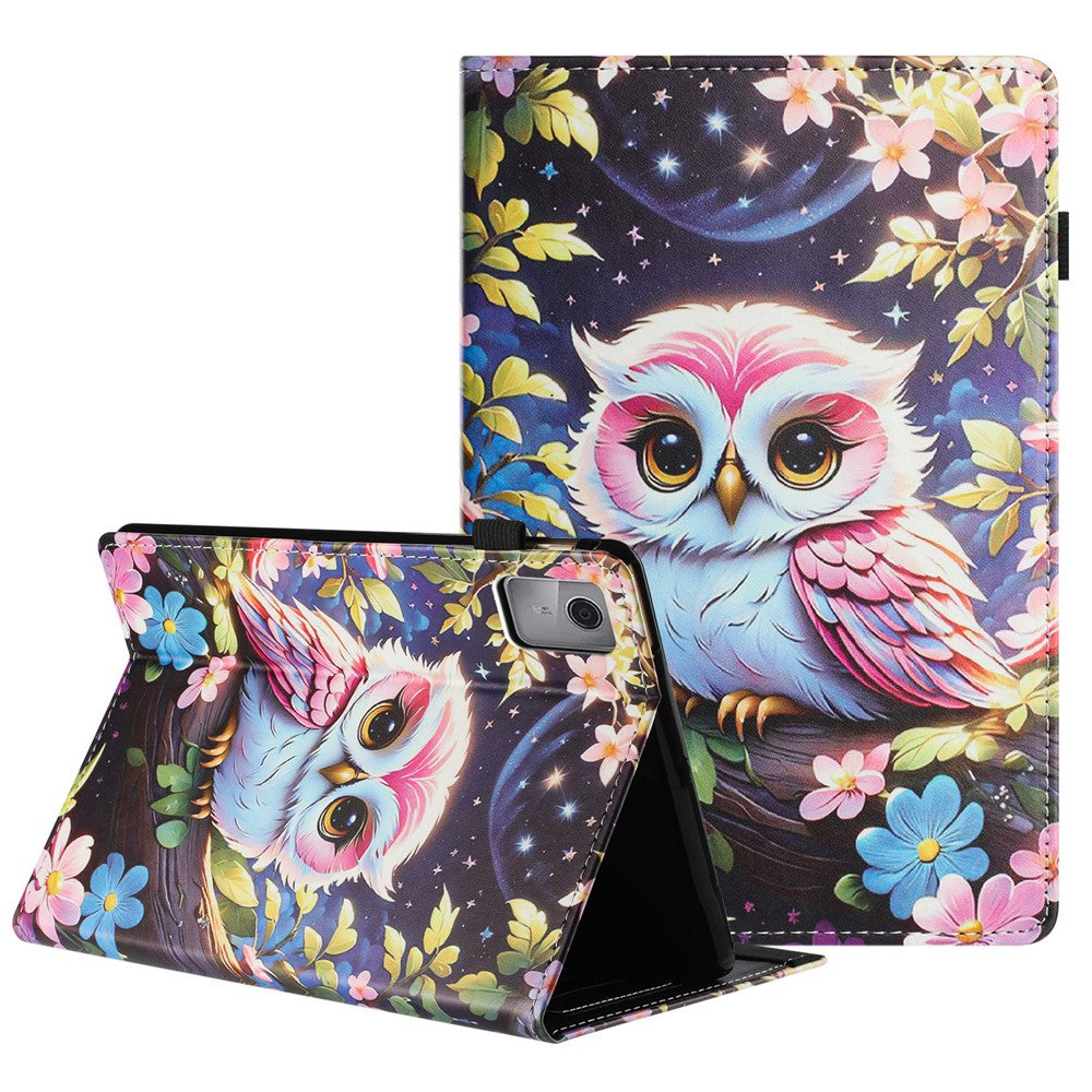 For Lenovo Tab M11 Tablet Case Litchi Texture Pattern Printing Leather Cover Auto Sleep  /  Wake with Card Holder