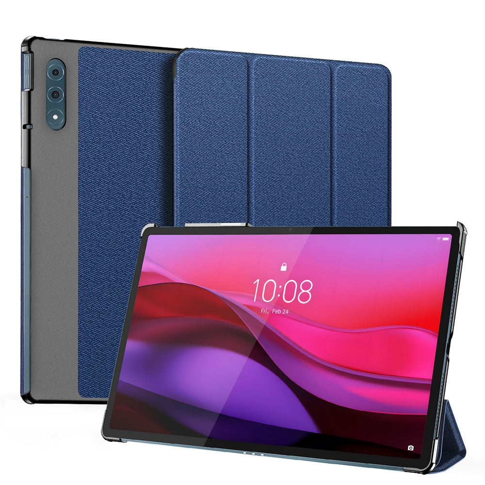 DUX DUCIS For Lenovo Yoga Tab Plus Case  Domo Series Tri-fold Stand PU Leather Protective Tablet Cover