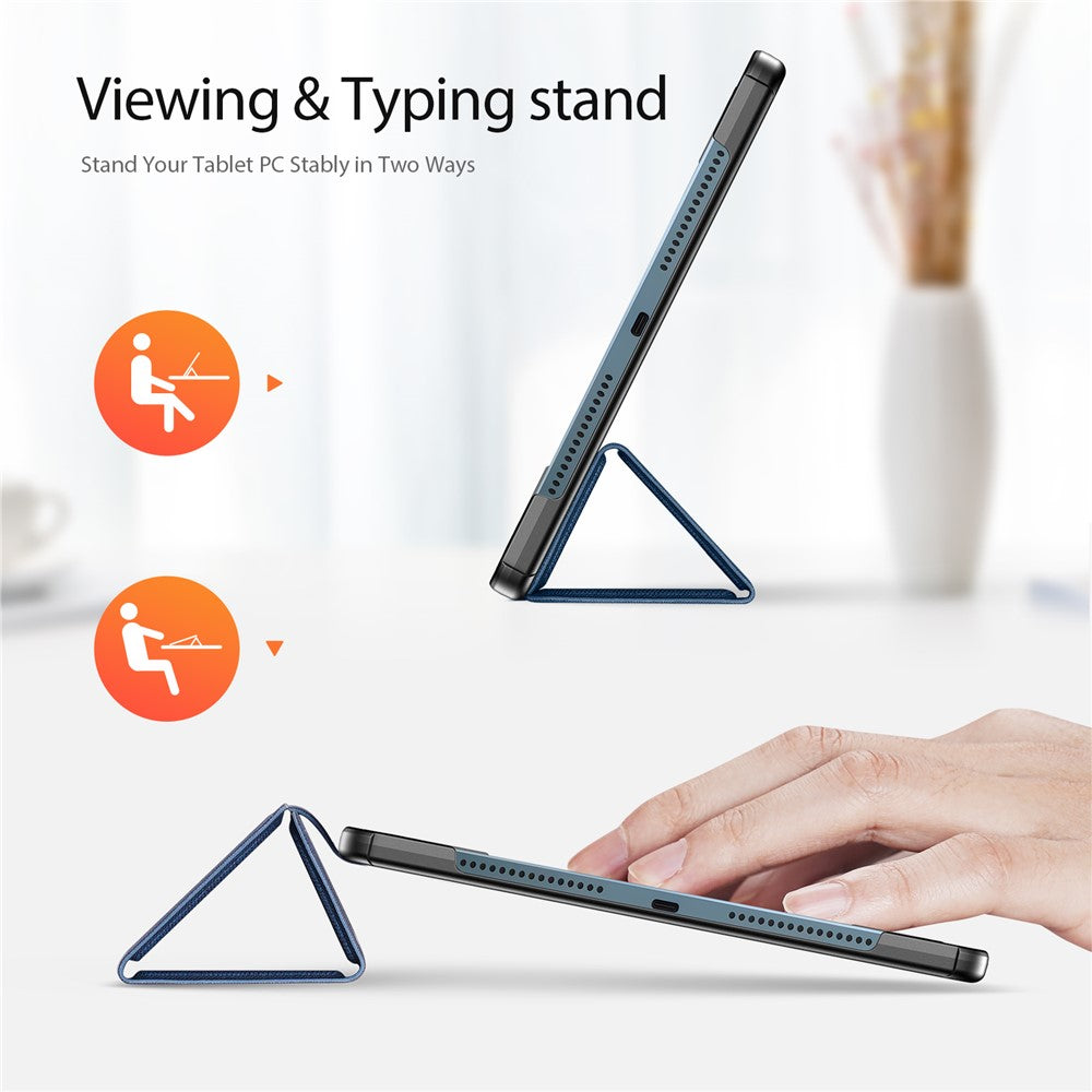 DUX DUCIS For Lenovo Yoga Tab Plus Case  Domo Series Tri-fold Stand PU Leather Protective Tablet Cover