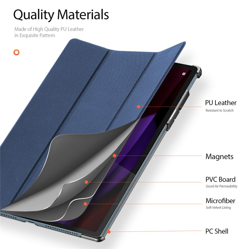 DUX DUCIS For Lenovo Yoga Tab Plus Case  Domo Series Tri-fold Stand PU Leather Protective Tablet Cover