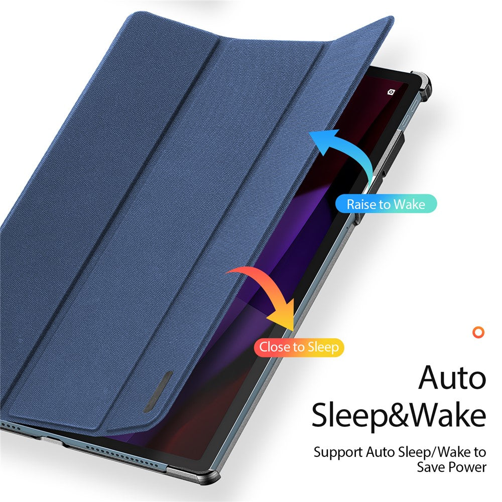 DUX DUCIS For Lenovo Yoga Tab Plus Case  Domo Series Tri-fold Stand PU Leather Protective Tablet Cover