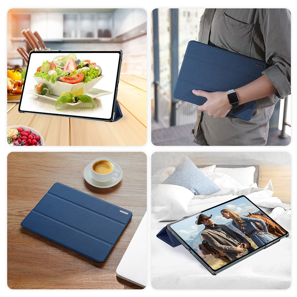DUX DUCIS For Lenovo Yoga Tab Plus Case  Domo Series Tri-fold Stand PU Leather Protective Tablet Cover