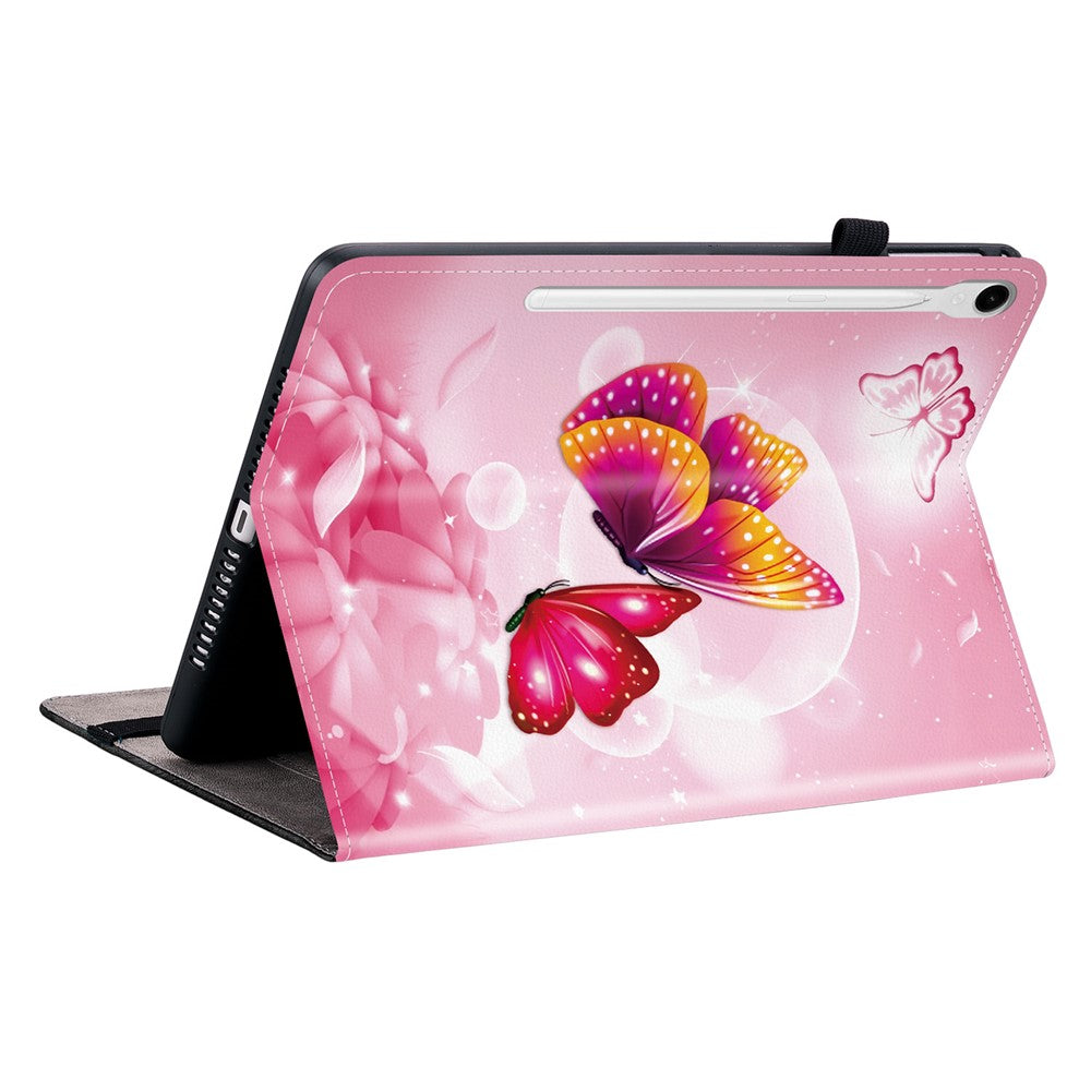 Lædercover til Samsung Galaxy Tab S10 Lite / S10 FE / S9 FE / S9 Mønstertrykket Ståfunktion Tablet Cover med Kortlommer