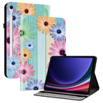 Lædercover til Samsung Galaxy Tab S10 Lite / S10 FE / S9 FE / S9 Mønstertrykket Ståfunktion Tablet Cover med Kortlommer