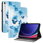 Lædercover til Samsung Galaxy Tab S10 Lite / S10 FE / S9 FE / S9 Mønstertrykket Ståfunktion Tablet Cover med Kortlommer