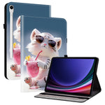 Lædercover til Samsung Galaxy Tab S10 Lite / S10 FE / S9 FE / S9 Mønstertrykket Ståfunktion Tablet Cover med Kortlommer