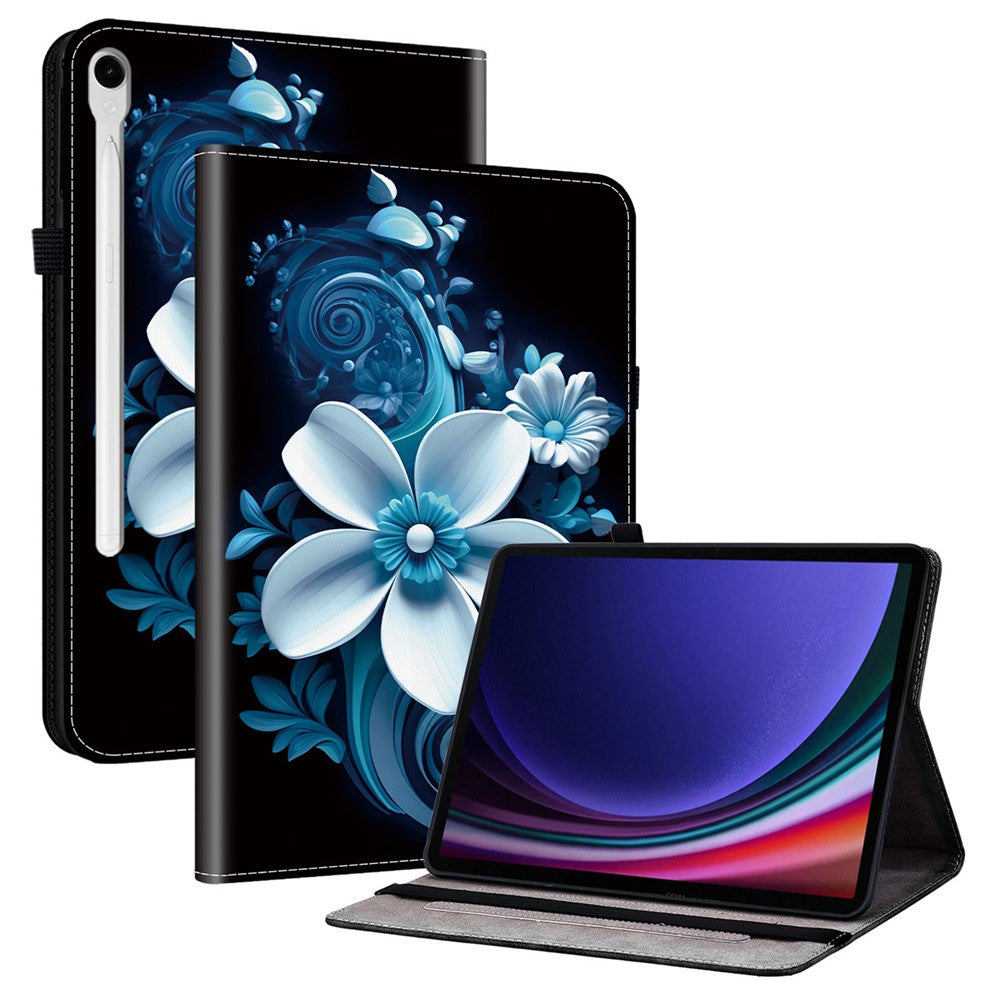 Lædercover til Samsung Galaxy Tab S10 Lite / S10 FE / S9 FE / S9 Mønstertrykket Ståfunktion Tablet Cover med Kortlommer