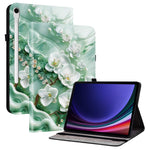 Lædercover til Samsung Galaxy Tab S10 Lite / S10 FE / S9 FE / S9 Mønstertrykket Ståfunktion Tablet Cover med Kortlommer
