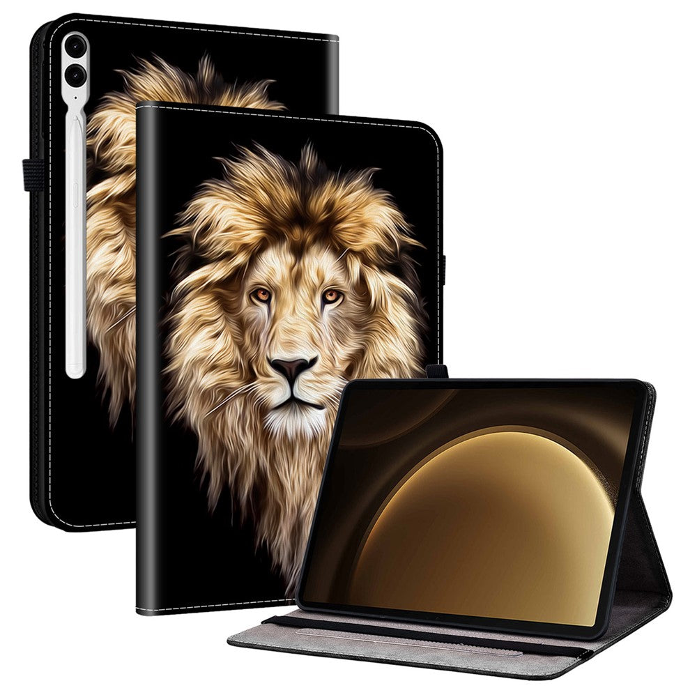Leather Case For Samsung Galaxy Tab S10+  /  S9 FE+  /  S9+ Pattern Printed Stand Tablet Cover with Card Slots