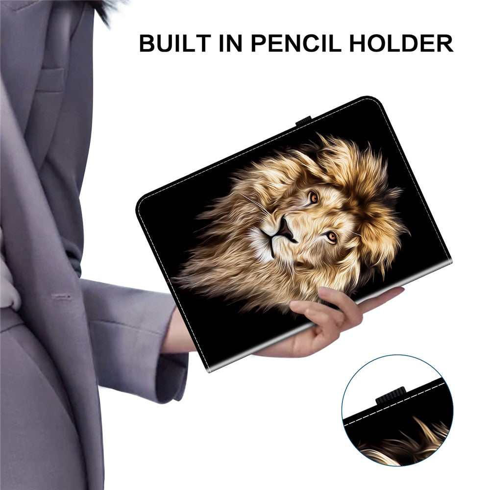 Leather Case For Samsung Galaxy Tab S10+  /  S9 FE+  /  S9+ Pattern Printed Stand Tablet Cover with Card Slots