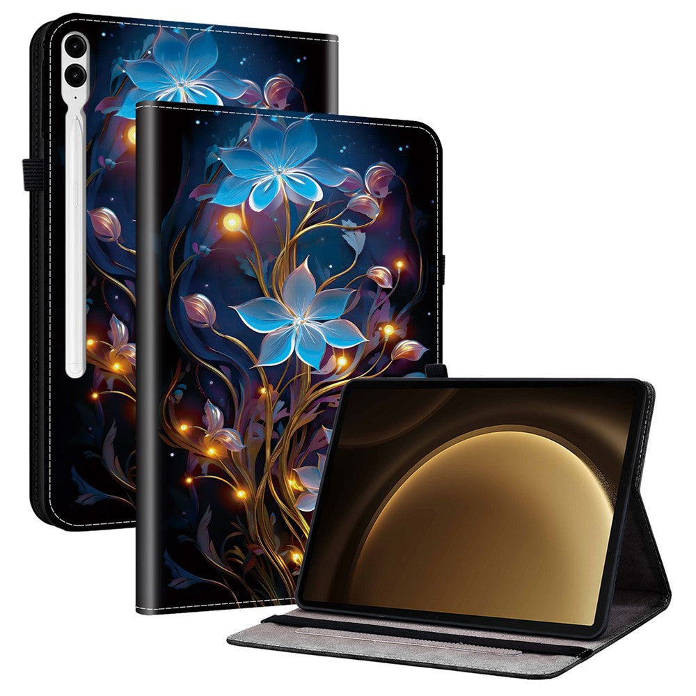 Leather Case For Samsung Galaxy Tab S10+  /  S9 FE+  /  S9+ Pattern Printed Stand Tablet Cover with Card Slots