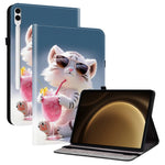 Leather Case For Samsung Galaxy Tab S10+  /  S9 FE+  /  S9+ Pattern Printed Stand Tablet Cover with Card Slots