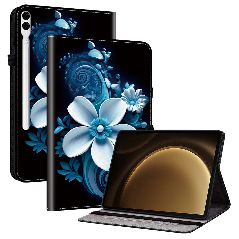Leather Case For Samsung Galaxy Tab S10+  /  S9 FE+  /  S9+ Pattern Printed Stand Tablet Cover with Card Slots