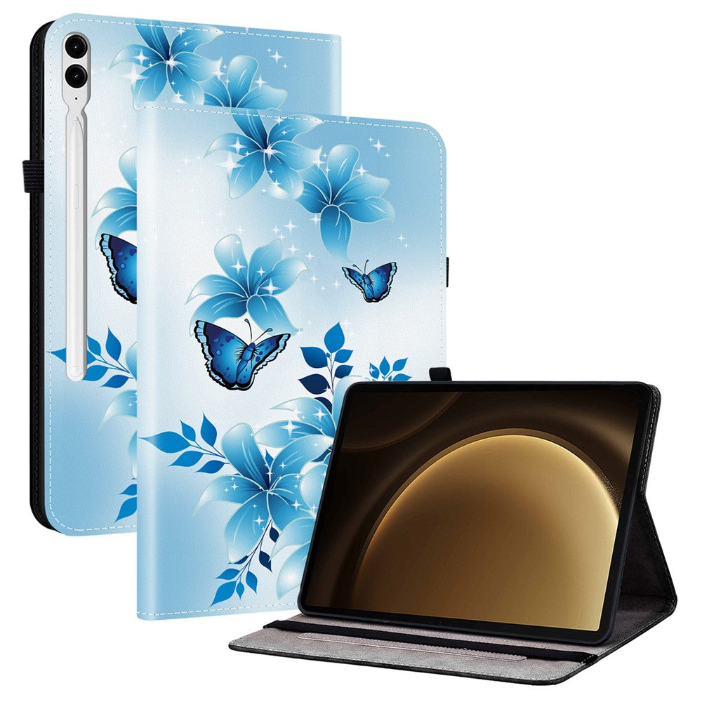Leather Case For Samsung Galaxy Tab S10+  /  S9 FE+  /  S9+ Pattern Printed Stand Tablet Cover with Card Slots
