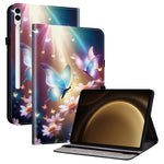 Leather Case For Samsung Galaxy Tab S10+  /  S9 FE+  /  S9+ Pattern Printed Stand Tablet Cover with Card Slots