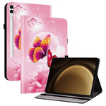 Leather Case For Samsung Galaxy Tab S10+  /  S9 FE+  /  S9+ Pattern Printed Stand Tablet Cover with Card Slots