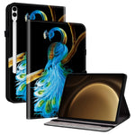 Leather Case For Samsung Galaxy Tab S10+  /  S9 FE+  /  S9+ Pattern Printed Stand Tablet Cover with Card Slots