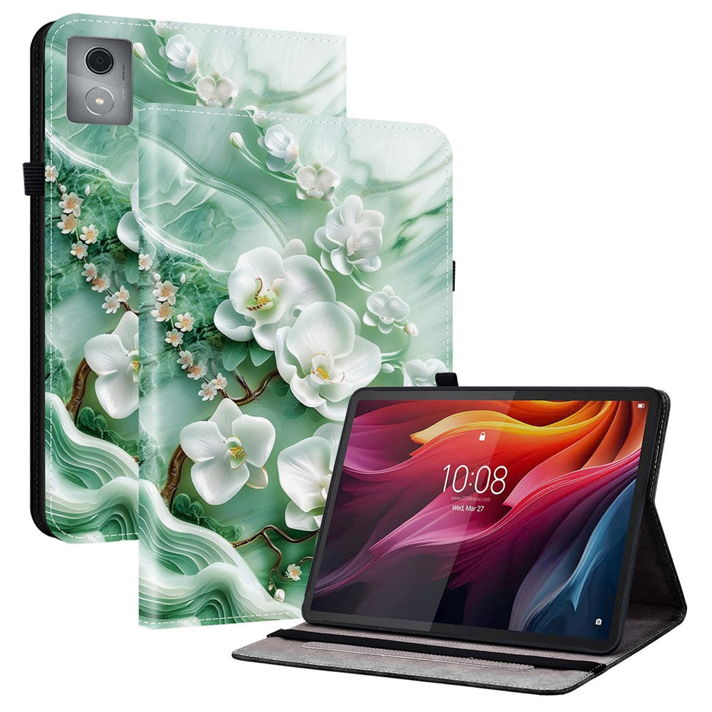 Leather Case For Lenovo Tab K11 Plus / M11 Plus / Xiaoxin Pad Plus (2024) Pattern Printed Stand Tablet Cover with Card Slots