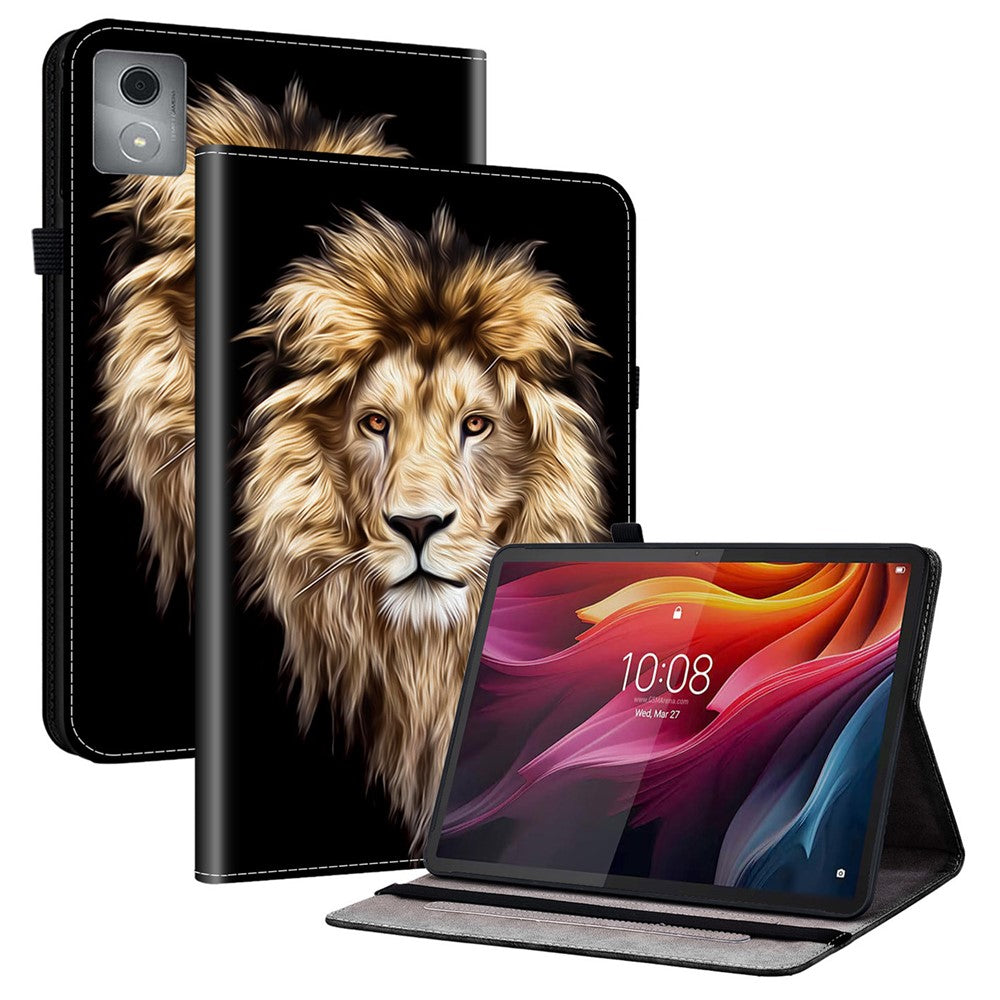 Leather Case For Lenovo Tab K11 Plus / M11 Plus / Xiaoxin Pad Plus (2024) Pattern Printed Stand Tablet Cover with Card Slots