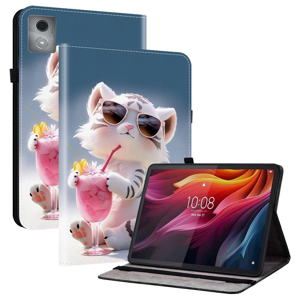 Leather Case For Lenovo Tab K11 Plus / M11 Plus / Xiaoxin Pad Plus (2024) Pattern Printed Stand Tablet Cover with Card Slots