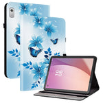 For Lenovo Tab M9 TB-310FU Leather Case Pattern Printed Stand Tablet Cover with Card Slots
